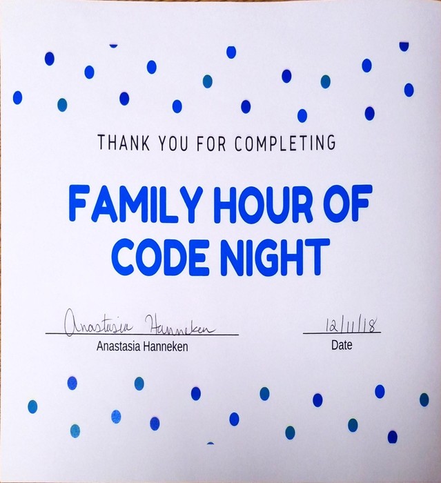 Family Hour of Code Pics